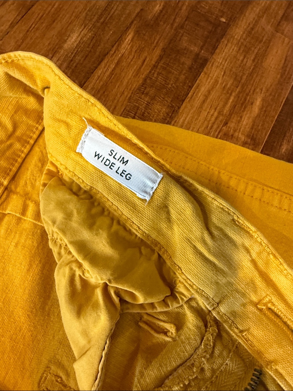 J.Crew Mustard Slim Wide Leg Pants 24p (k1) - Picture 3 of 5